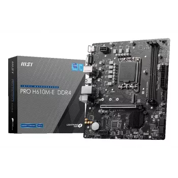 Motherboard MSI PRO H610M-E DDR4 LGA 1700 micro ATX, Intel H610, 2x DDR4 DIMM, max 64GB, M.2, 4x SATA III, HDMI 2.1
