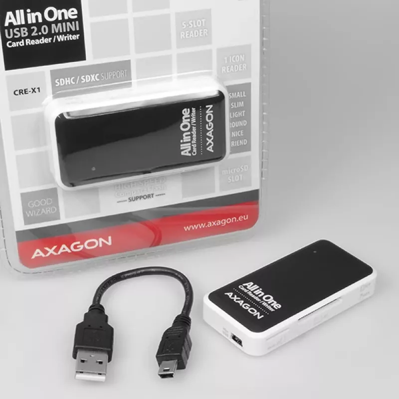 Axagon CRE-X1 external 5-slot reader of memory cards