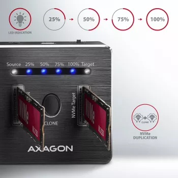 Axagon ADSA-M2C SuperSpeed USB-C 10Gbps dual M.2 NVMe dock