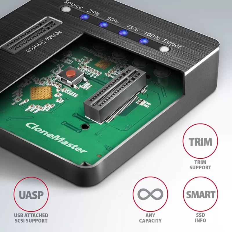 Axagon ADSA-M2C SuperSpeed USB-C 10Gbps dual M.2 NVMe dock