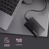 2.5 inch HDD/SSD enclosure AXAGON EE25-A6C — SATA, USB 3.2 Gen 1 (Type-C & Type-A), aluminium, black