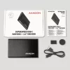 2.5 inch HDD/SSD enclosure AXAGON EE25-A6C — SATA, USB 3.2 Gen 1 (Type-C & Type-A), aluminium, black