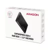 2.5 inch HDD/SSD enclosure AXAGON EE25-A6C — SATA, USB 3.2 Gen 1 (Type-C & Type-A), aluminium, black