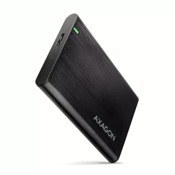 HDD/SSD enclosure AXAGON EE25-A6M — 2.5 inch SATA, USB 3.2 Gen 1 (5 Gbit/s), Micro-USB B to USB Type-A, aluminium, black