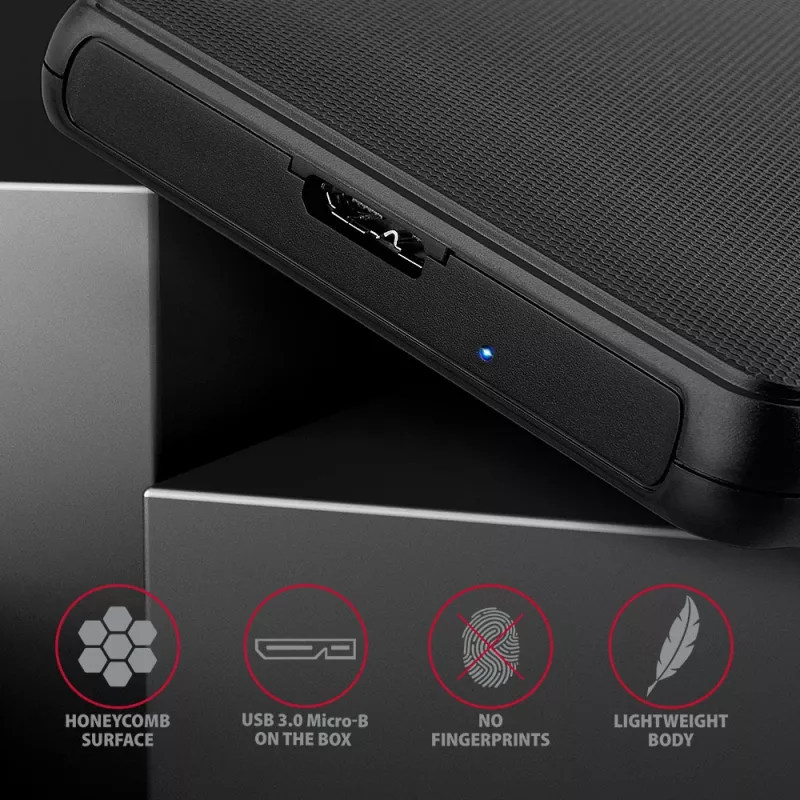 Axagon EE25-SL Screwless USB 3.2 Gen 1 - SATA 6G external box for 2.5 inch SSD/HDD