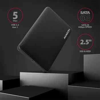 Axagon EE25-SLC Screwless USB-C 3.2 Gen 1 - SATA 6G external box for 2.5 inch SSD/HDD