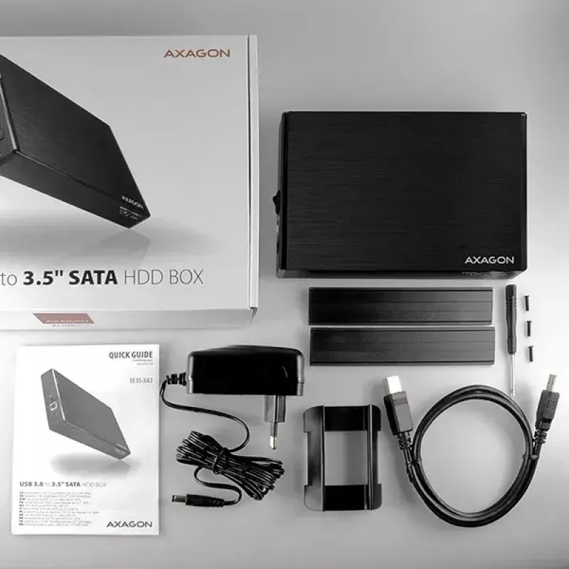 Axagon EE35-XA3 compact aluminum USB 3.2 Gen 1 external box SATA intended for 3.5 inch HDD