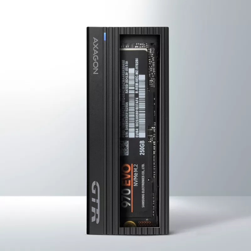 Axagon EEM2-GTR External USB-C 3.2 Gen 2 metal box for M.2 NVMe SSDs