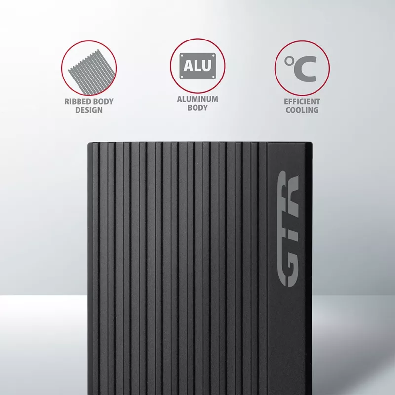 Axagon EEM2-GTR External USB-C 3.2 Gen 2 metal box for M.2 NVMe SSDs