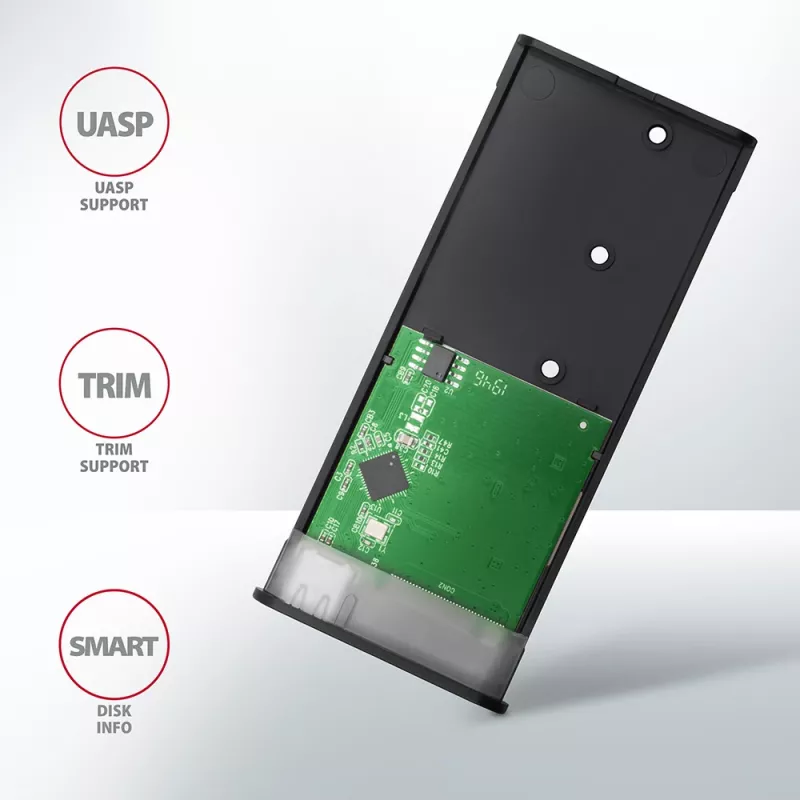 SSD enclosure Axagon EEM2-SBC USB-C 3.2 Gen 2 Black M.2