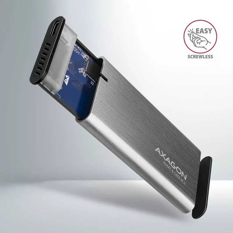 Axagon EEM2-SG2 SuperSpeed+ USB-C - M.2 NVMe & SATA SSD RAW box
