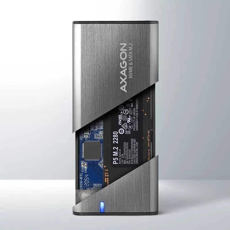 Axagon EEM2-SG2 SuperSpeed+ USB-C - M.2 NVMe & SATA SSD RAW box