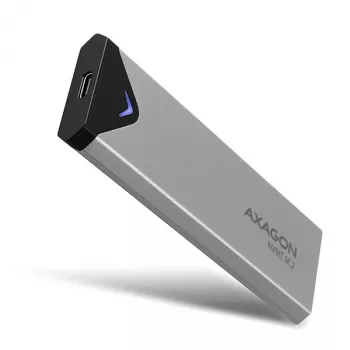 Axagon EEM2-UG2 External USB-C 10Gbps metal box for M.2 NVMe SSD disks. Silver