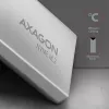 Axagon EEM2-UG2 External USB-C 10Gbps metal box for M.2 NVMe SSD disks. Silver