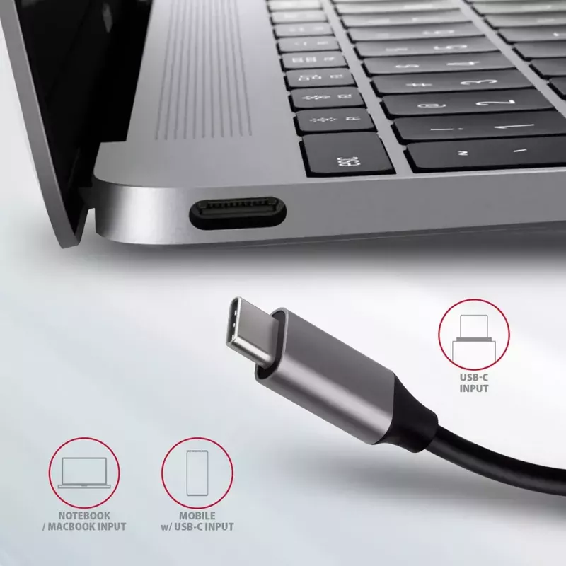 Axagon HMC-6M2 USB 3.2 Gen 1 hub, 2x USB-A, HDMI, RJ-45, SATA M.2, PD 100W, USB-C cable
