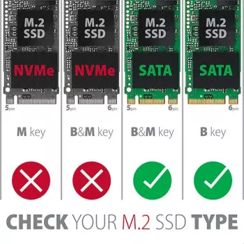 Axagon RSS-M2SD SATA - M.2 SATA SSD, internal 2.5 inch ALU box, silver