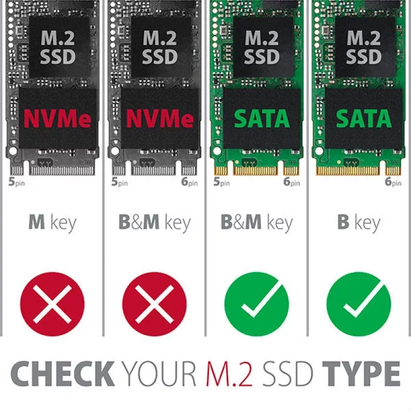 Axagon RSS-M2SD SATA - M.2 SATA SSD, internal 2.5 inch ALU box, silver