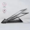 Axagon STND-L Aluminum stand for laptops size 10 inch–17.3 inch. Eight adjustable height and angle. Grey version.