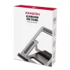 Axagon STND-L Aluminum stand for laptops size 10 inch–17.3 inch. Eight adjustable height and angle. Grey version.