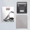 Axagon STND-L Aluminum stand for laptops size 10 inch–17.3 inch. Eight adjustable height and angle. Grey version.