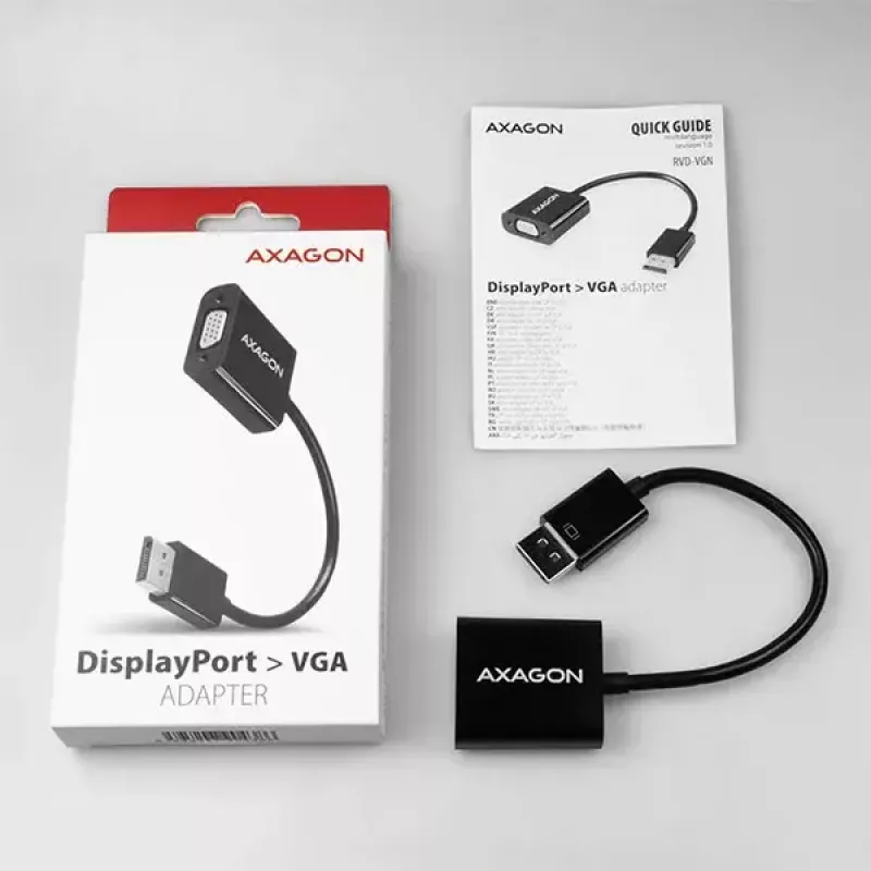 Video cable adapter Axagon RVD-VGN DisplayPort to VGA 0.16 m