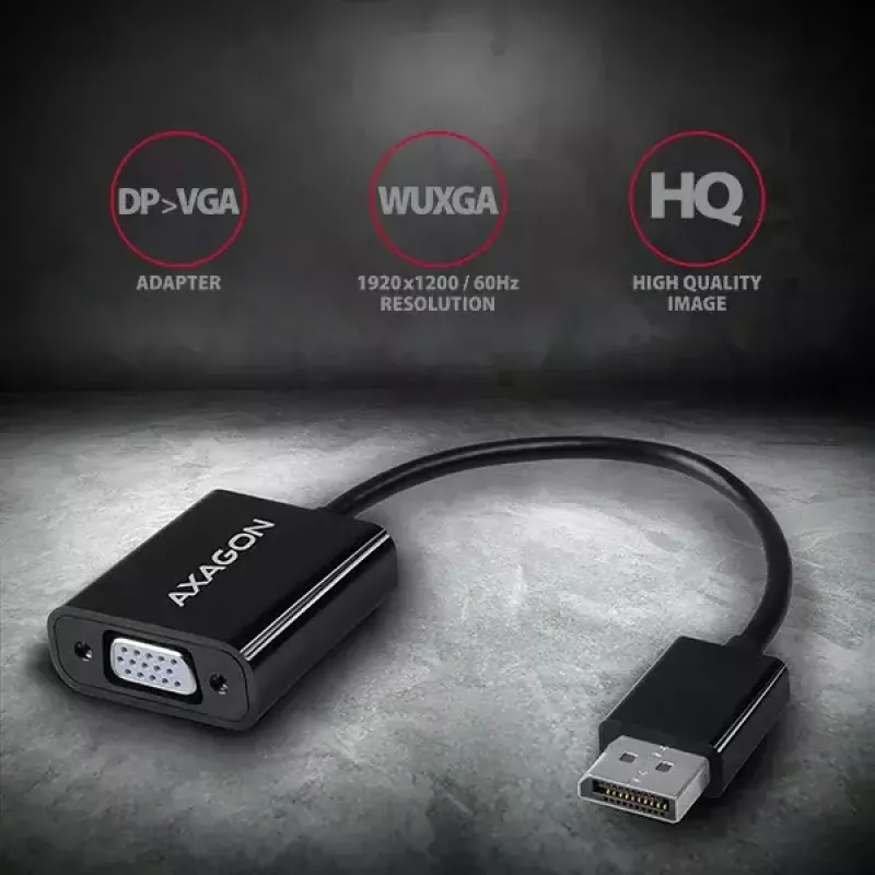 Video cable adapter Axagon RVD-VGN DisplayPort to VGA 0.16 m