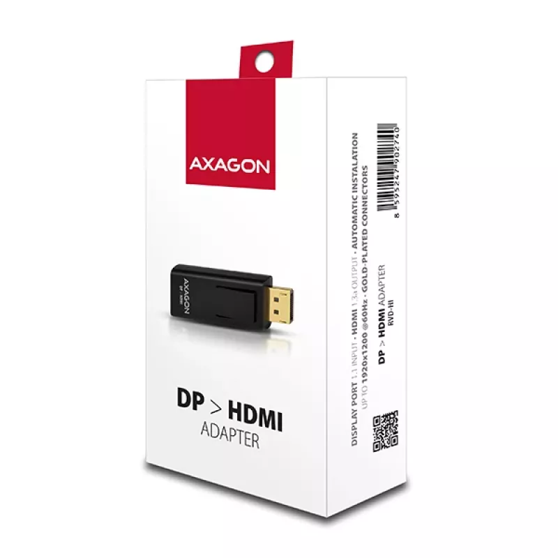 Cable gender changer Axagon RVD-HI DisplayPort to HDMI Black