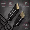 Axagon RVD-HI14C2 DisplayPort -> HDMI 1.4 cable 1.8m, 4K/30Hz