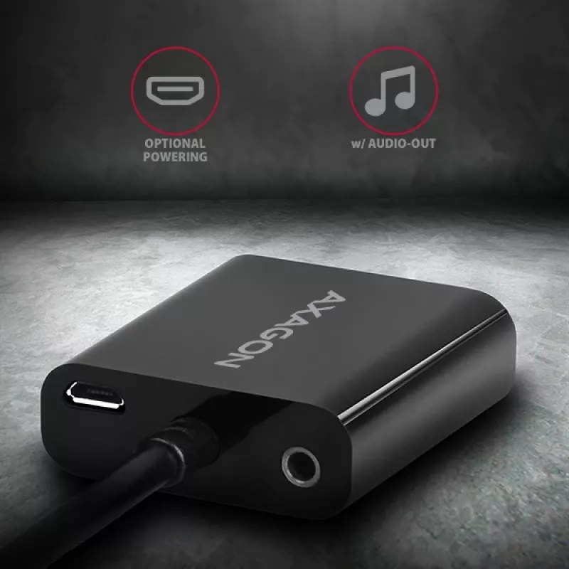 Axagon RVH-VGAN HDMI -> VGA adapter FullHD, 1920x1200, audio OUT, power IN