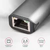 2.5 Gigabit Ethernet adapter AXAGON ADE-25R — USB Type-C, 10/100/1000/2500 Mbit, 5000 Mbit/s, aluminium, grey