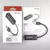 Axagon ADE-SR USB-A gigabit ethernet adapter, Wired, USB, Ethernet, 1000 Mbit/s, Black