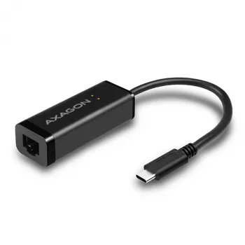 Axagon ADE-SRC USB-C gigabit ethernet adapter, Wired, USB Type-C, Ethernet, 1000 Mbit/s, Black