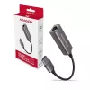 AXAGON USB 3.2 Gen 1 Type-A to Gigabit Ethernet adapter ADE-TR — 10/100/1000 Mbps, metal titan grey, 5000 Mbit/s