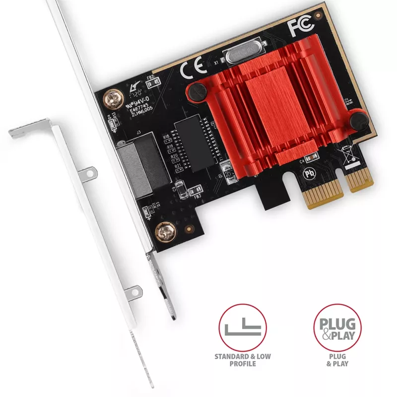 Internal Network Card AXAGON PCEE-GIX — PCI Express, Ethernet, 5000 Mbit/s, IEEE 802.3/802.3ab/802.3u