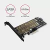 Axagon PCEM2-D PCIe x4 - M.2 NVMe M-key + SATA B-key slot adapter w. SP & LP