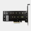 Axagon PCEM2-D PCIe x4 - M.2 NVMe M-key + SATA B-key slot adapter w. SP & LP