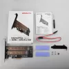 Axagon PCEM2-D PCIe x4 - M.2 NVMe M-key + SATA B-key slot adapter w. SP & LP