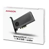 Axagon PCEM2-DC PCIe x4 - M.2 NVMe M-key + SATA B-key slot adapter w. cooler, SP & LP