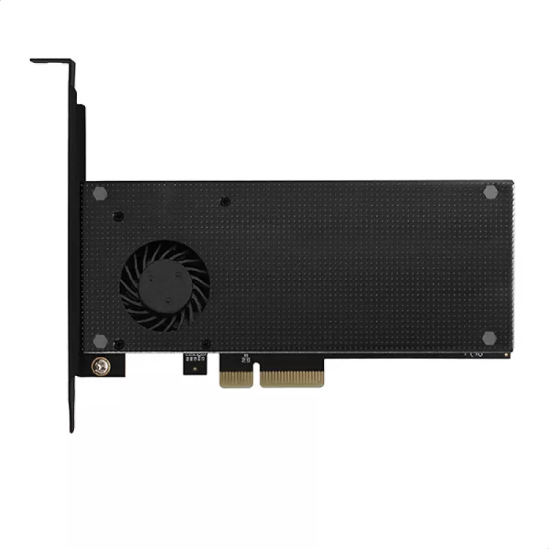 Axagon PCEM2-DC PCIe x4 - M.2 NVMe M-key + SATA B-key slot adapter w. cooler, SP & LP