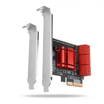 Interface Card AXAGON PCES-SA6 — PCIe to SATA (ASM1166), 6 Gbit/s, full-height/low-profile, internal