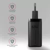 Axagon ACU-DPQ65 GaN Wall charger 65W, 3x port (USB-A + dual USB-C), PD3.0/QC4+/PPS/Apple