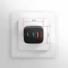 Axagon ACU-DPQ65 GaN Wall charger 65W, 3x port (USB-A + dual USB-C), PD3.0/QC4+/PPS/Apple