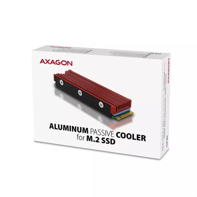Axagon CRL-M2 Passive aluminum cooler for all M.2 SSDs, size 2280, high 12 mm.