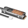 Axagon CLR-M2FAN Copper heatsink with fan for single-sided and double-sided M.2 SSD disks, size 2280, height 13 mm.