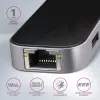 Axagon HMC-6GL USB 3.2 Gen 1 hub, 3x USB-A, HDMI 4k/30Hz, RJ-45, PD 100W, 20cm USB-C cable