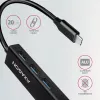 USB-C Hub Axagon HMC-GL3A 3x USB-A Gbit-LAN Black