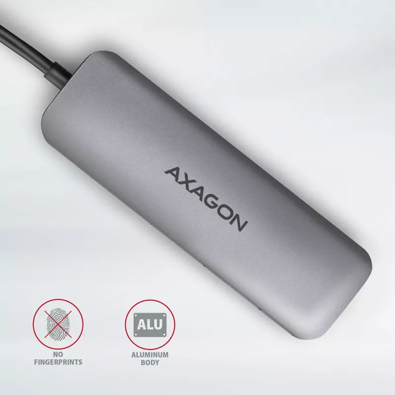 Axagon HMC-5 USB 3.2 Gen 1 hub, 2x USB-A, HDMI, SD/microSD, PD 100W, 20cm USB-C cable