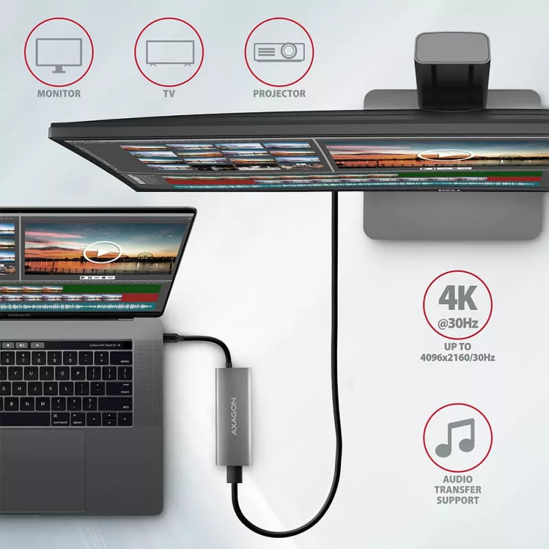 Axagon HMC-5G2 SPEEDSTER 5-in-1 USB-C Hub, 2x USB-A, 2x USB-C, HDMI, PD 60W