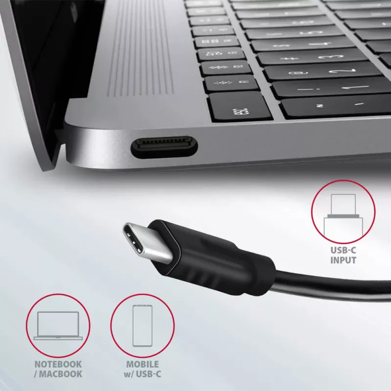 Axagon HMC-5G2 SPEEDSTER 5-in-1 USB-C Hub, 2x USB-A, 2x USB-C, HDMI, PD 60W