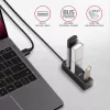 Axagon HUE-M1AL 4x USB 3.2 Gen 1 MINI hub, metal, 1.2m USB-A cable